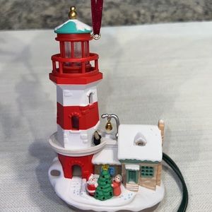Hallmark Light up blinking lighthouse Ornament